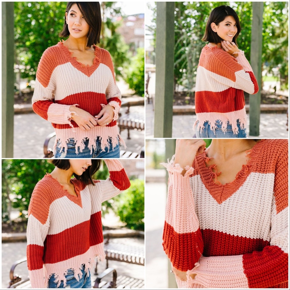 Rags to Riches Color Block Sweater